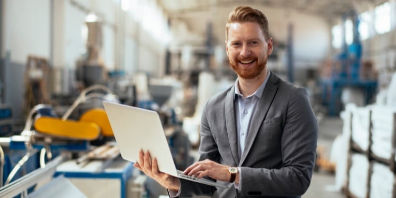 Image of Employee in Warehouse preparing Equipment for Auction